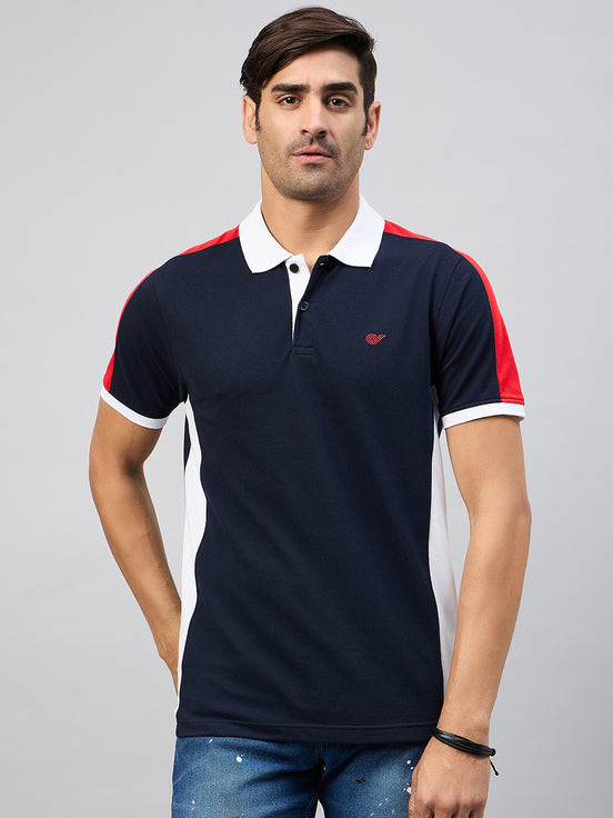 Navy Colorblocked T-Shirt