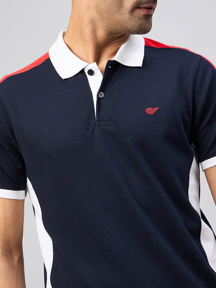 Navy Colorblocked T-Shirt