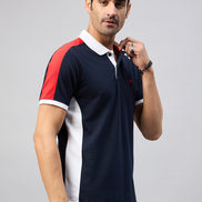 Navy Colorblocked T-Shirt