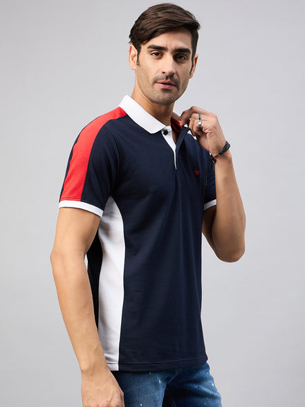 Navy Colorblocked T-Shirt