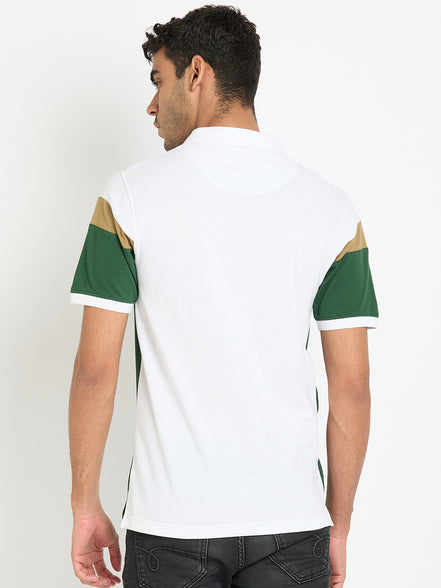 White Colorblocked T-Shirt