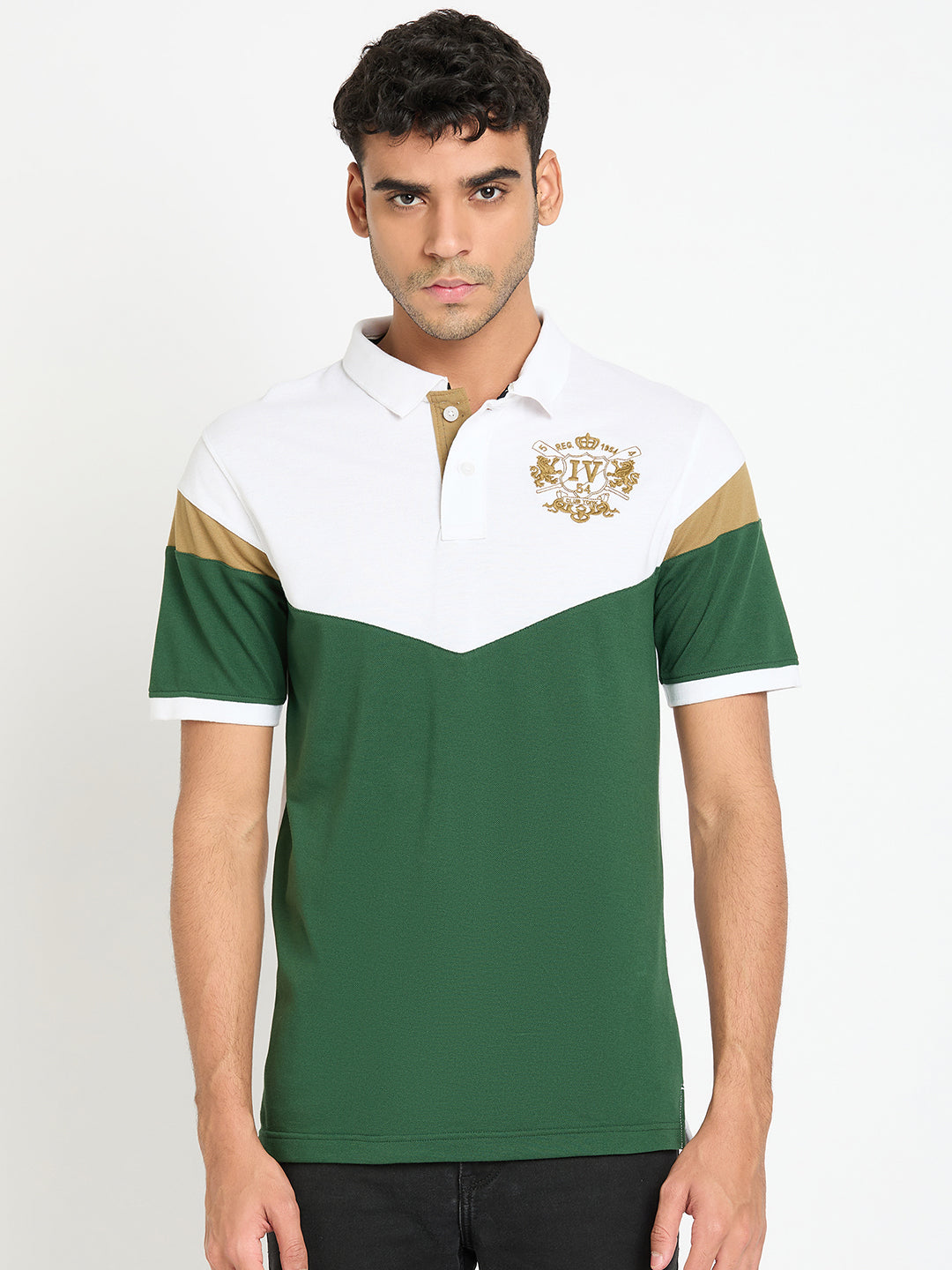 White Colorblocked T-Shirt