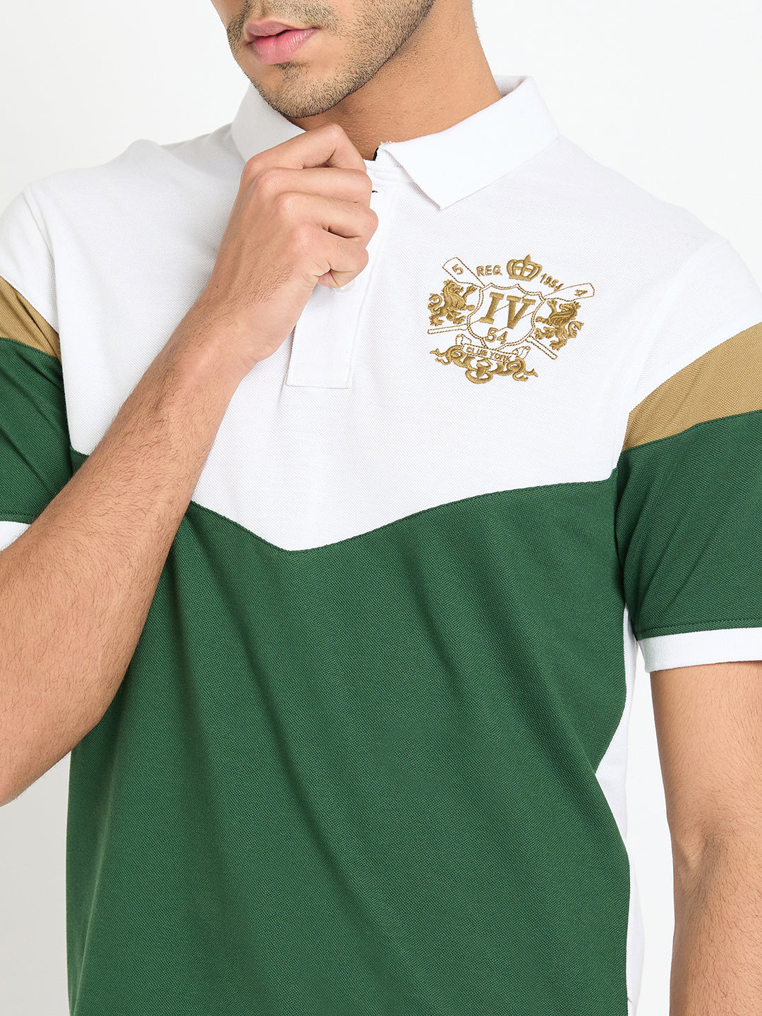 White Colorblocked T-Shirt