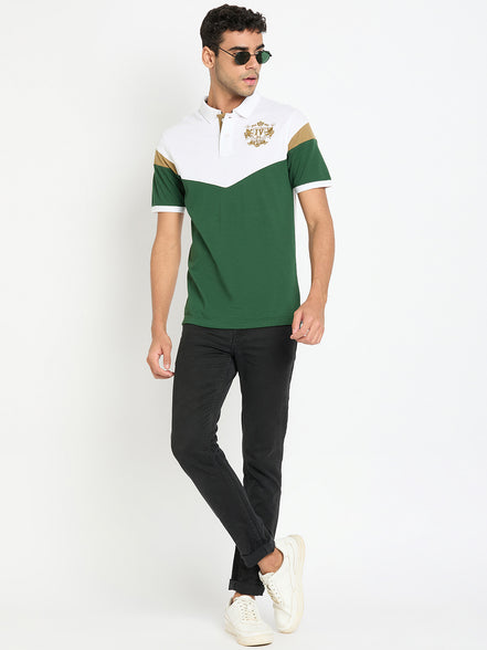 White Colorblocked T-Shirt