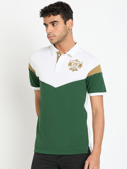 White Colorblocked T-Shirt