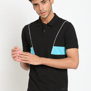 Black Colorblocked T-Shirt
