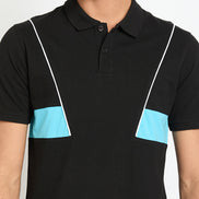 Black Colorblocked T-Shirt
