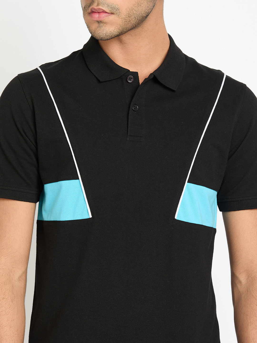 Black Colorblocked T-Shirt