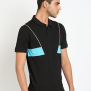 Black Colorblocked T-Shirt