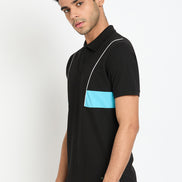 Black Colorblocked T-Shirt