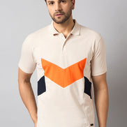 Off White Colorblocked T-Shirt
