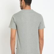 Light Grey Solid V Neck T-Shirt