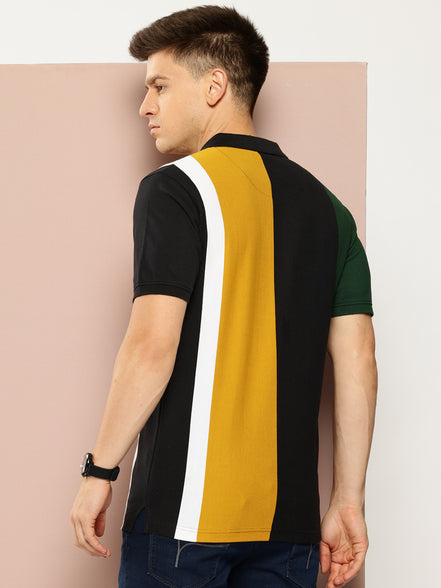Black Colorblocked T-Shirt
