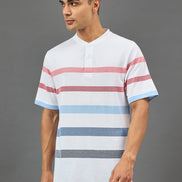 White Polo Neck T-Shirt