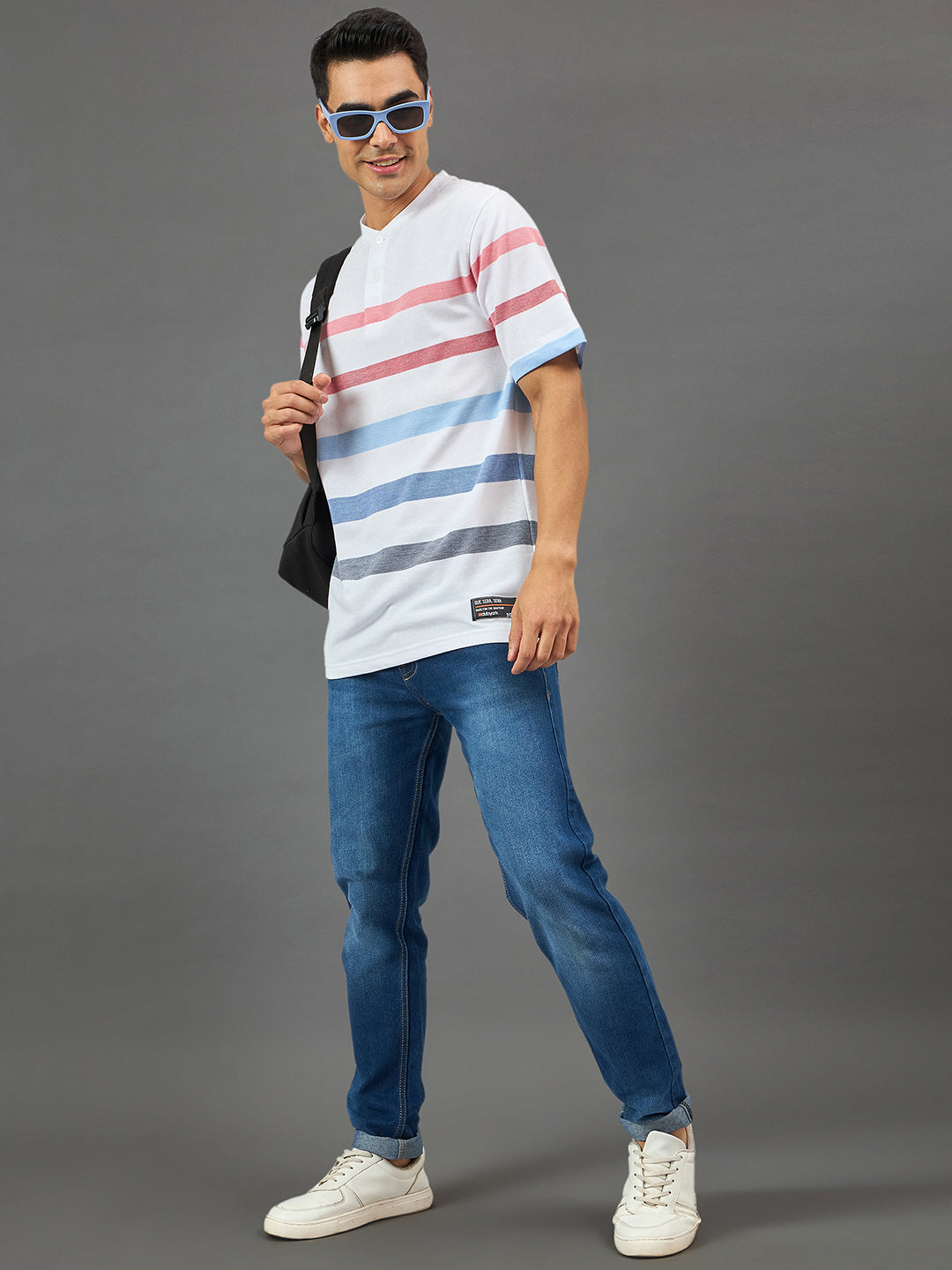 White Polo Neck T-Shirt