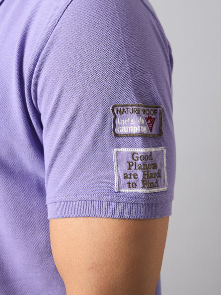 Blue Chest Embroidery T-Shirt