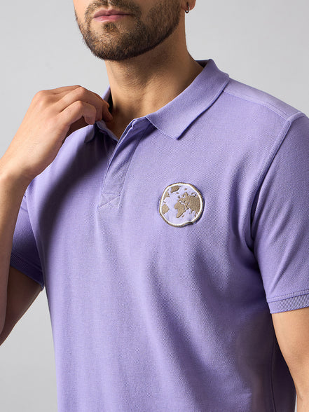 Blue Chest Embroidery T-Shirt