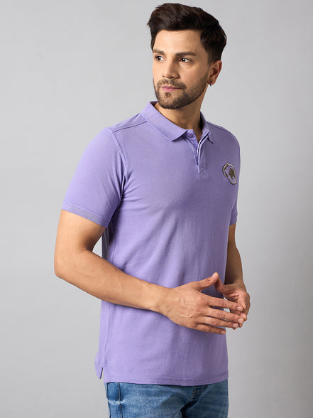 Blue Chest Embroidery T-Shirt