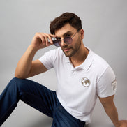 White Chest Embroidery T-Shirt