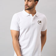 White Chest Embroidery T-Shirt