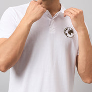 White Chest Embroidery T-Shirt
