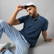 Blue Printed T-Shirt