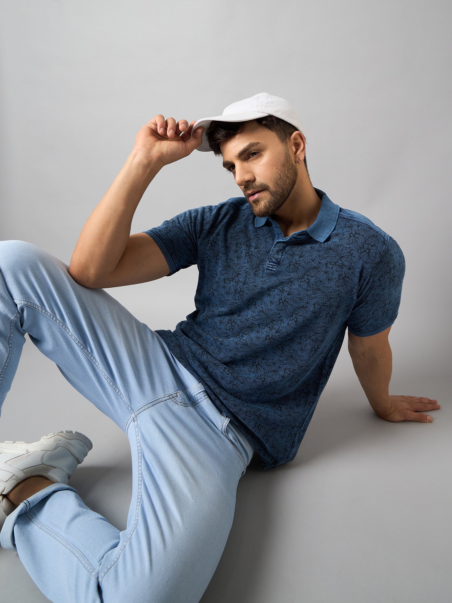 Blue Printed T-Shirt