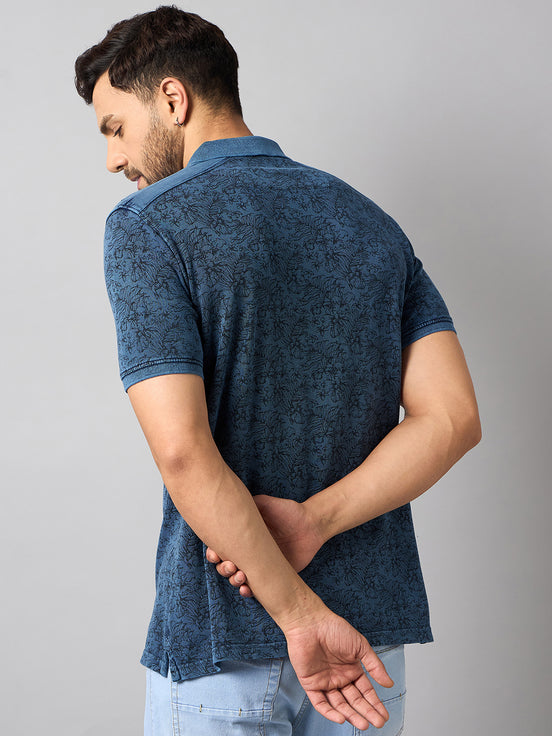 Blue Printed T-Shirt