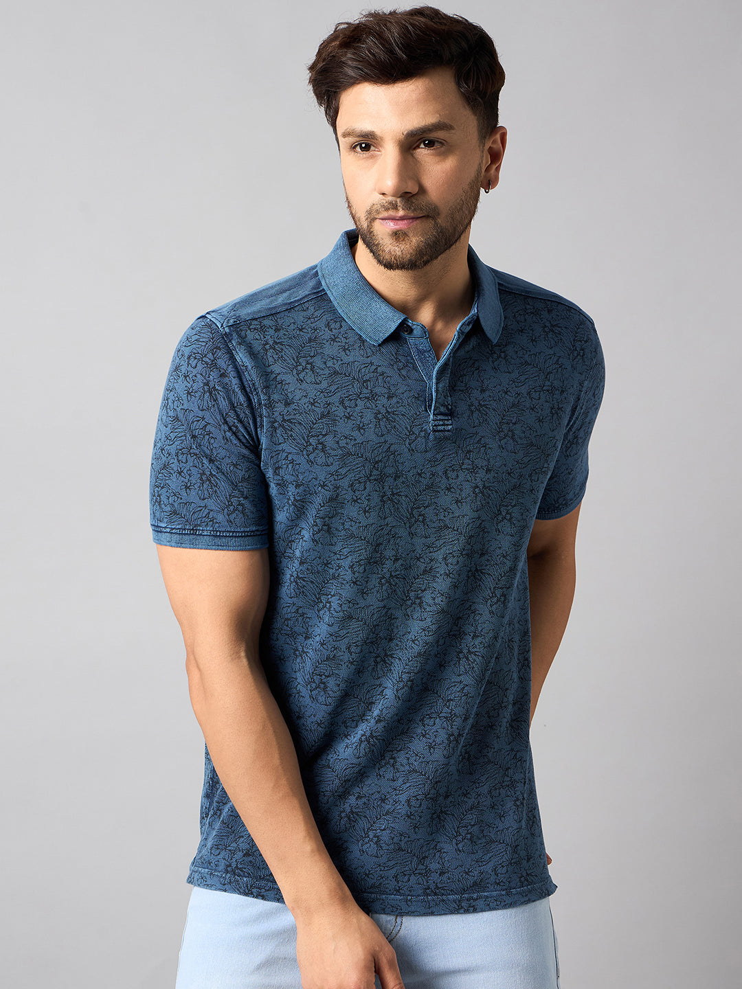 Blue Printed T-Shirt