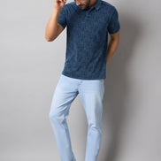 Blue Printed T-Shirt