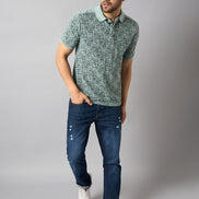 Pista Green Printed T-Shirt