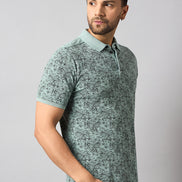 Pista Green Printed T-Shirt