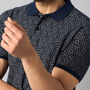 Navy Blue Printed T-Shirt