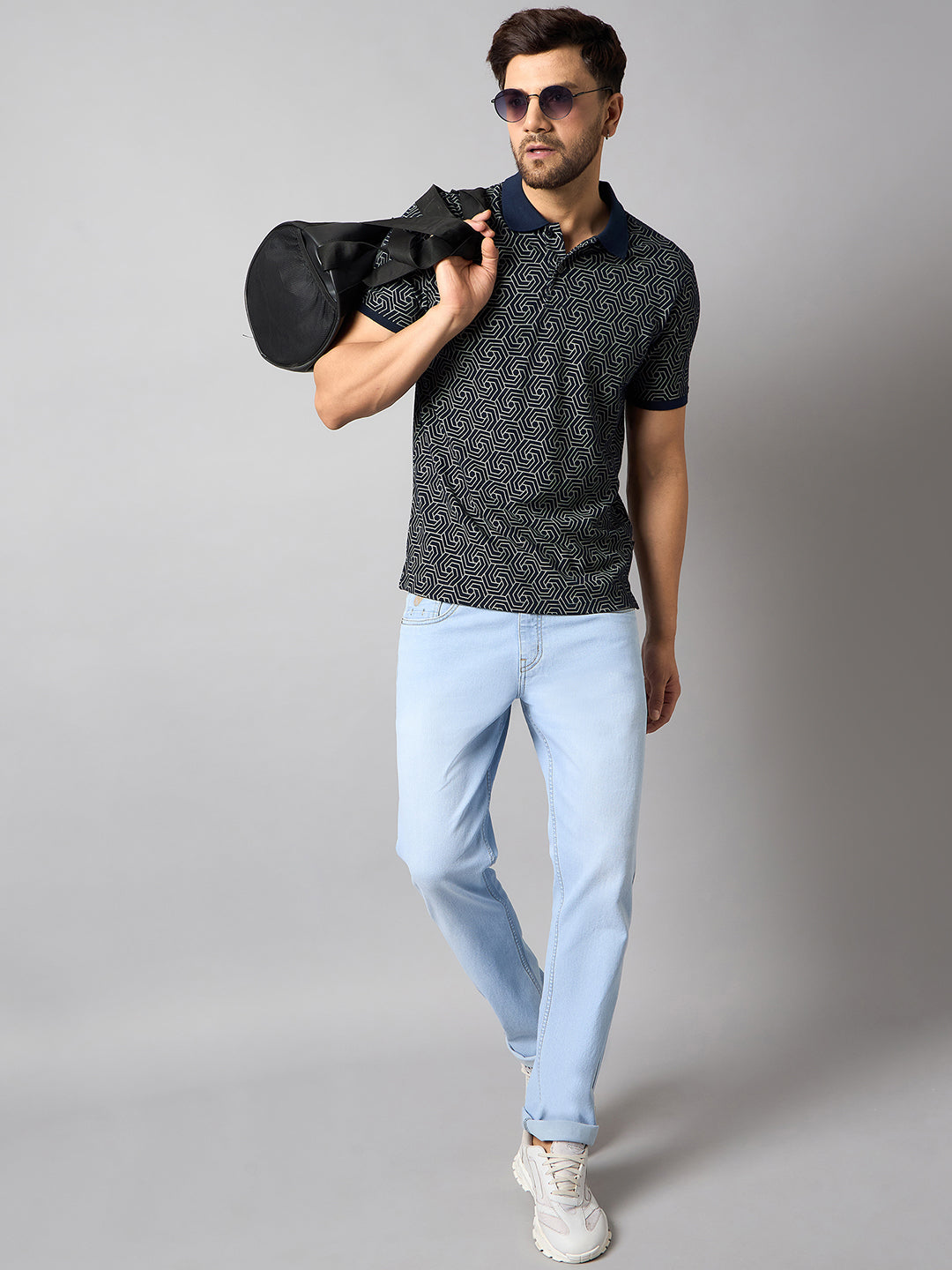 Navy Blue Printed T-Shirt