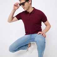 Maroon Printed T-Shirt