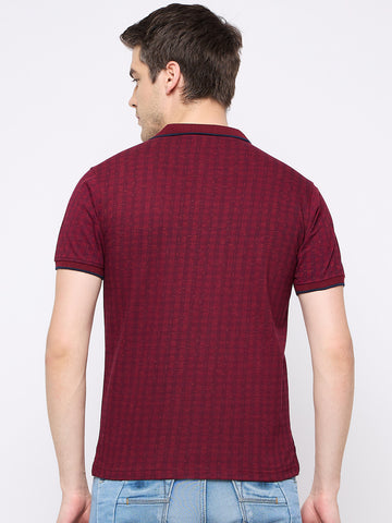 Maroon Printed T-Shirt