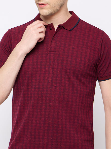 Maroon Printed T-Shirt