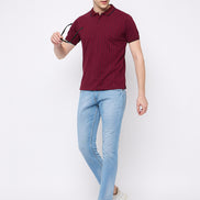 Maroon Printed T-Shirt