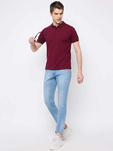Maroon Printed T-Shirt