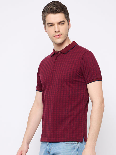 Maroon Printed T-Shirt