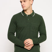 Bottle Green Solid T-Shirt