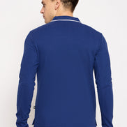 Denim Blue Solid T-Shirt