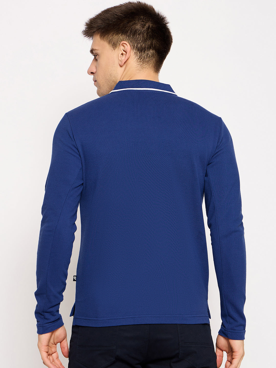 Denim Blue Solid T-Shirt