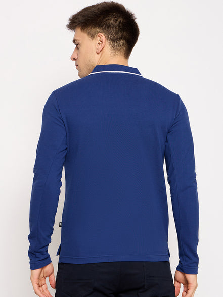 Denim Blue Solid T-Shirt