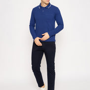 Denim Blue Solid T-Shirt