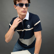 Navy Colorblocked T-Shirt