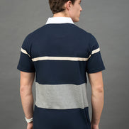 Navy Colorblocked T-Shirt