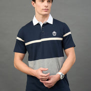 Navy Colorblocked T-Shirt