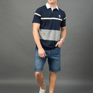 Navy Colorblocked T-Shirt