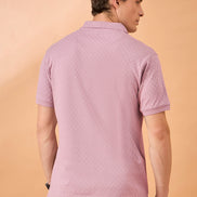 Men Light Onion Check Regular Fit T-Shirt